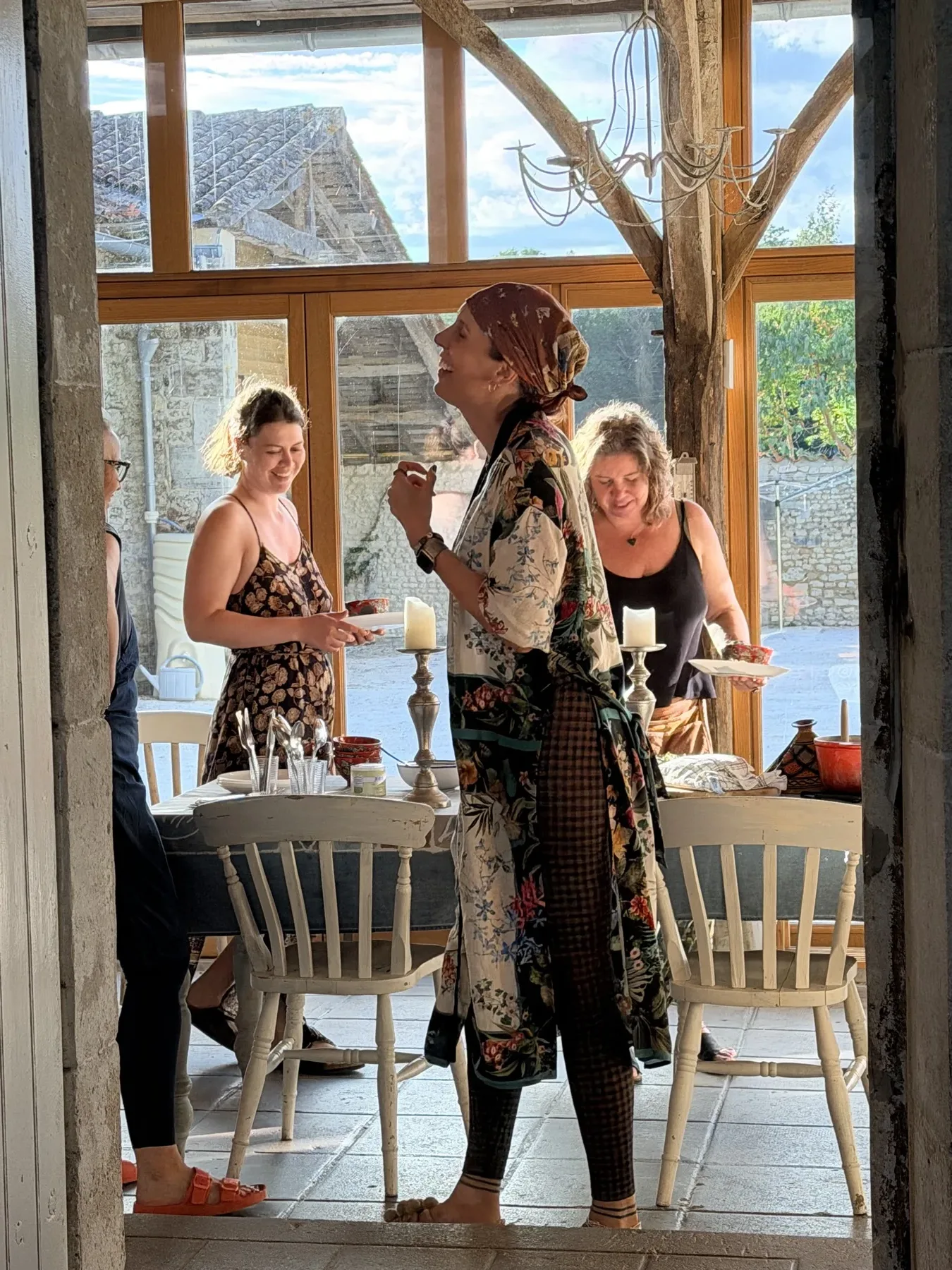 A moment from a Mindful Coherence retreat at Chez Vallée